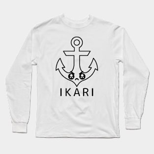 Japanese Pun Anchor/Anger "ikari" Kawaii Long Sleeve T-Shirt